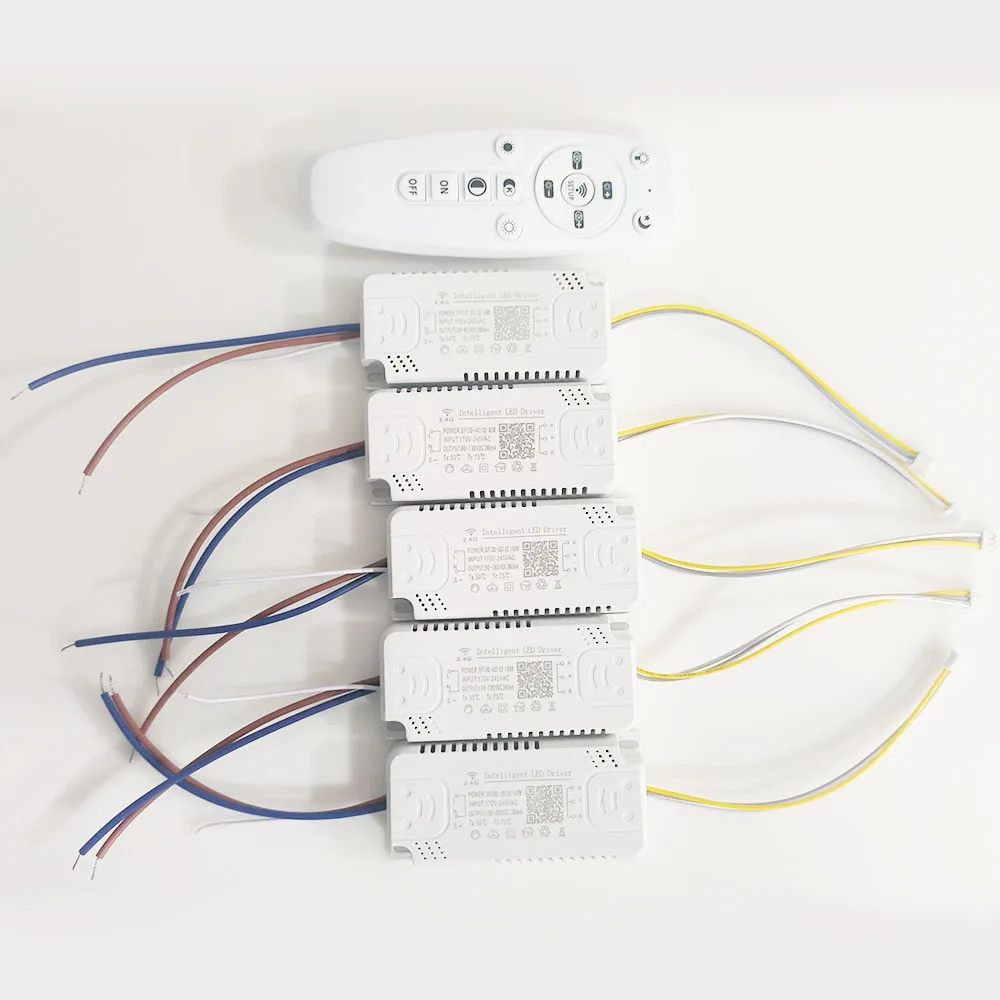 2.4G Intelligent LED driver remote control power new supply dimming&color-changeable 2025 transformer connect to LED tape(12-24-40-60W)X2