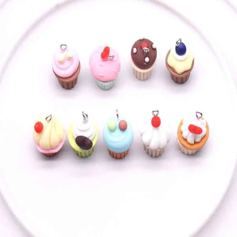 50cm Wholesale Cute 2025 Colorful Cakes Resin new Pendant Chain Chokers Necklace For Women Gift