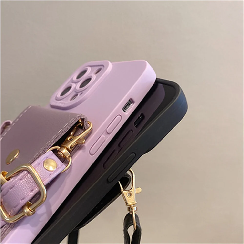 Wallet Leather Crossbody Neckband Lanyard Phone Case new for iPhone 15 14 11 12 13 Pro Max X XS XR 7 8 Plus Card 2025 Holder Cover