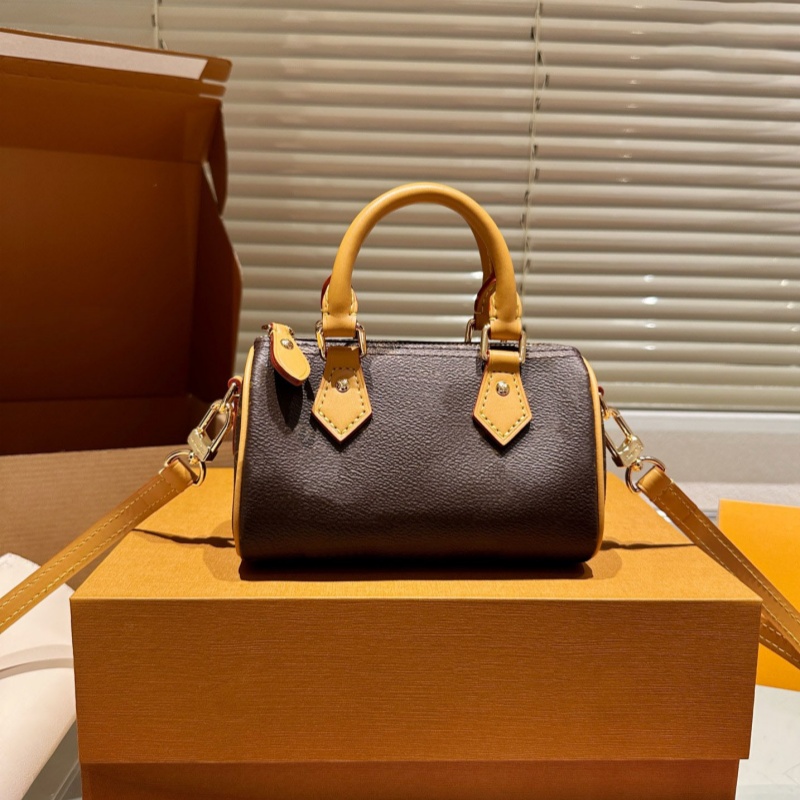 Designer Nano Speedy 16 Shoulder Bag Leather Clutch Pochette Handbag Classic Mini Travel Quality Women's Famous Purse Tote Crossbody With Box 10A