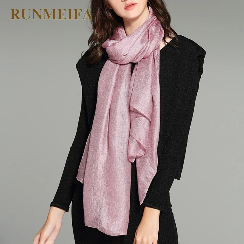 2023 New Pure Color 2025 Linen Women Scarf spring and autumn winter pashmina shawl foulard femme Plus Size Hijab new Stole Scarves