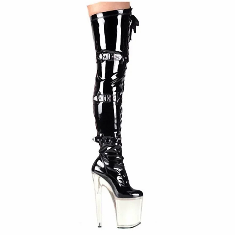 15/20CM Over The new Knee Boots 10cm Waterproof Platform Pole Dance Women High Heels Nightclub 2025 Boots Platform Thigh High Boot
