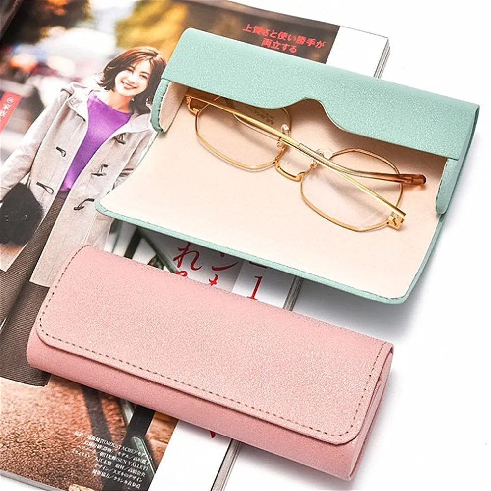 2023 New PU Leather Glasses Case for Men Women Sunglasses Myopia Storage Soft Box Portable Anti-pressure Eyewear Box Accessories