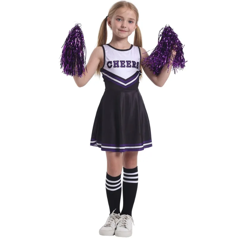 High-Quality Kinder Baby Girl Cheerleading Costume for Stage Performance School Halloween Costumes