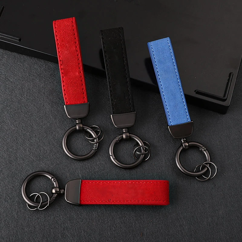 Car Key Chain Rings Metal Leather Keychain Universal Auto Motorcycle Keyring For BMW Mercedes Benz Accessories