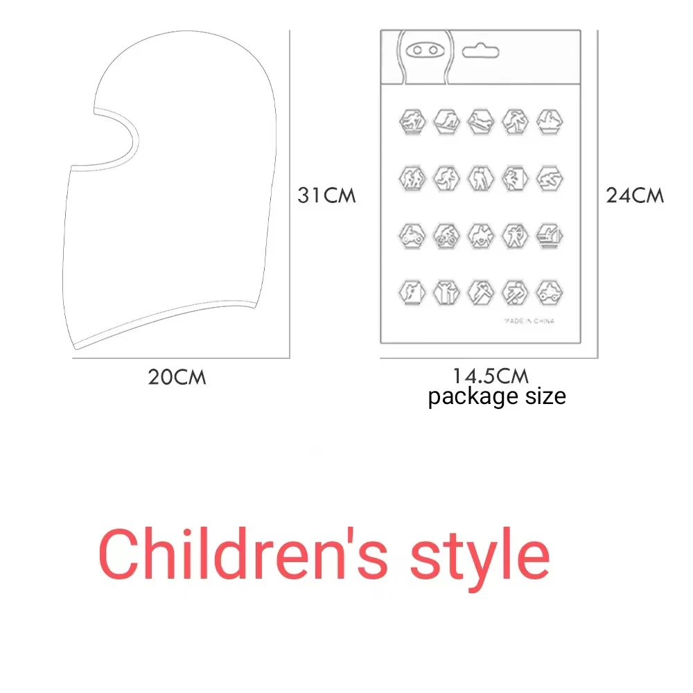 Children's Head Face Windproof 2025 Mask Ski Hiking Cycling Sport Breathable Hats Helmet new Liner Cap Hood Beanies Kid