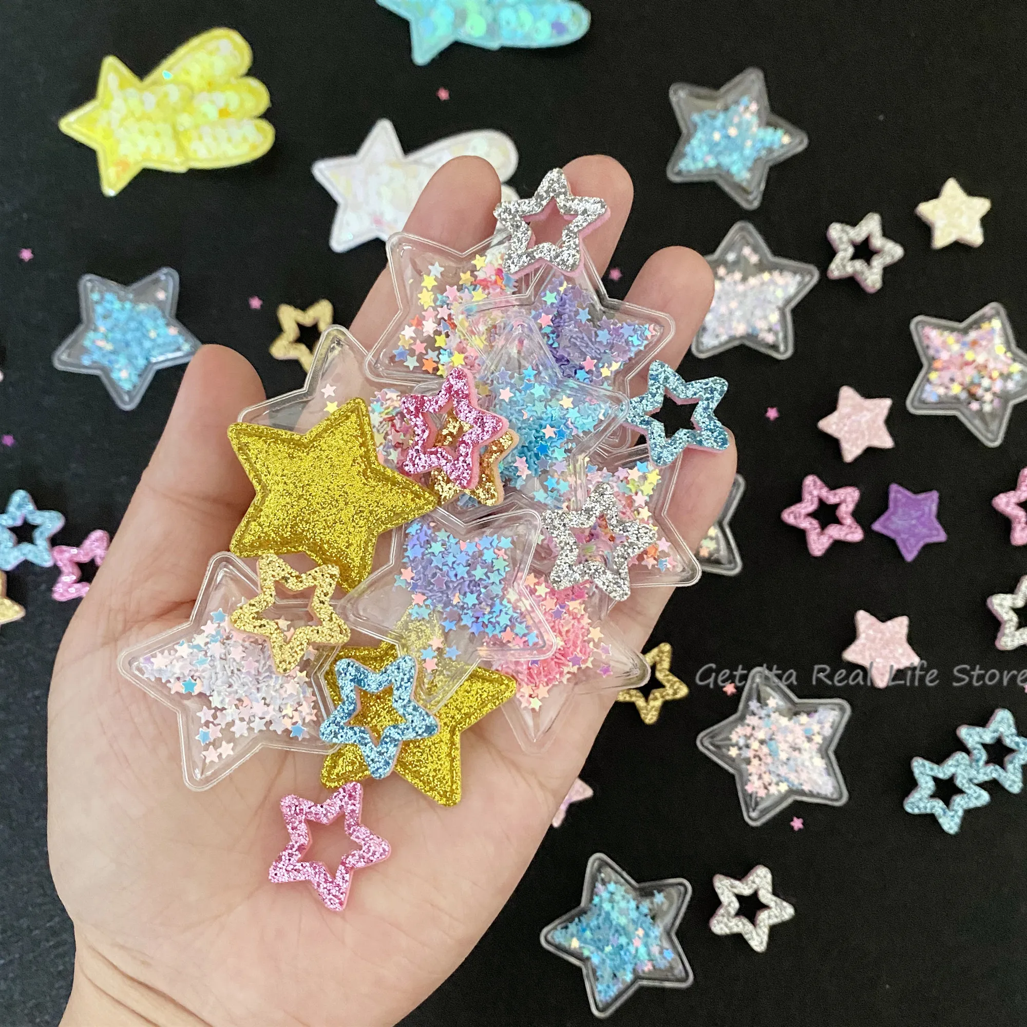 Colorful Shining Stars Ita Bag Decorate Accessories 4 Colors Kawaii Candy Color Stars Meteor Starry for DIY Itabag H332