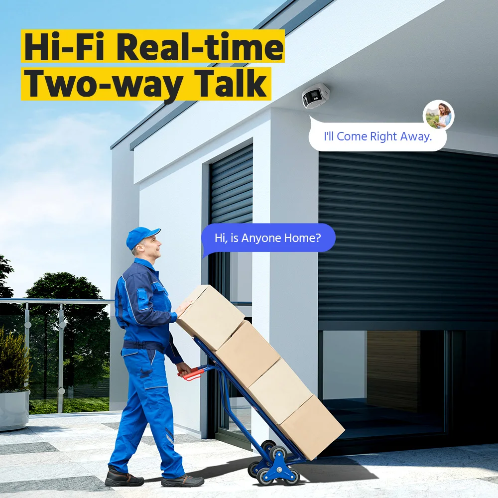 ANNKE 4K Camera Security Panoramic Dual Lens Human Detect Auto Track Two Way Audio IP Camera Dual Lens Poe 180° Wide View Angle