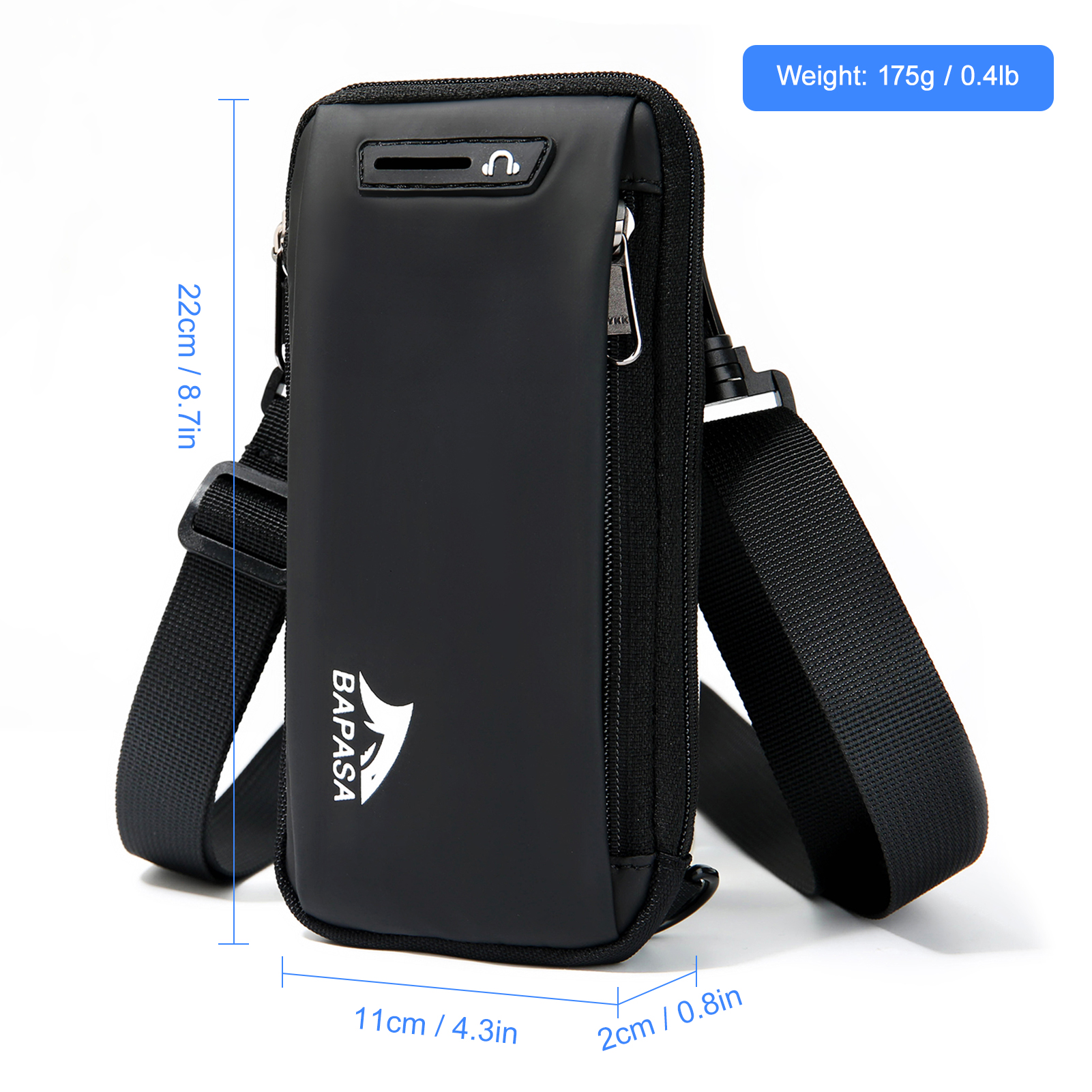Man Mini Portable Waterproof Purse Cross Body Bag Waist Phone Pouch Fit 6.5 Inch Phones Outdoor to use