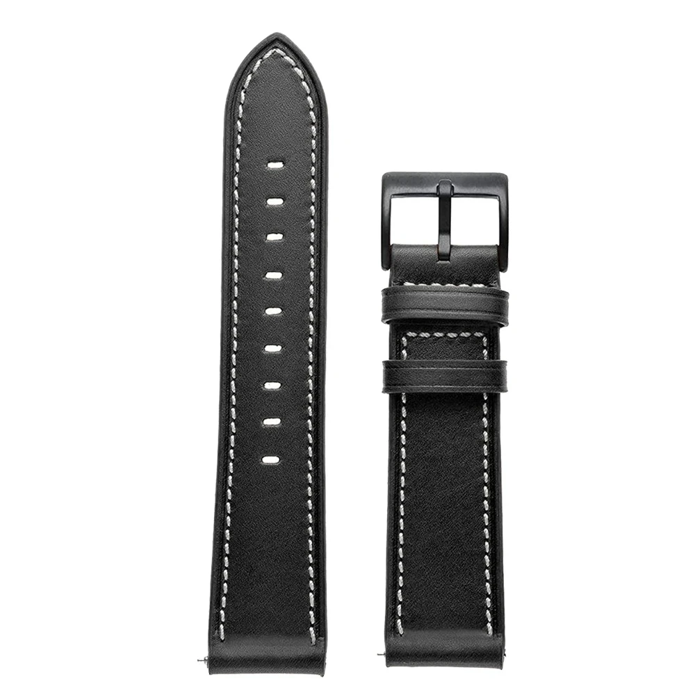 22mm 20mm Leather Smart Watch Band For Garmin Vivoactive 4 3/Venu SQ 2/Forerunner 55/255 245 645 VENU 2 Plus/Venu 2 Plus Straps