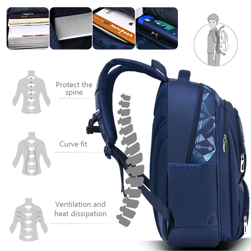 Children School Bag Kids Primary Orthopedic School Backpack Large capacity Boys Backpack Waterproof Schoolbag Mochila Book Bag 698d8