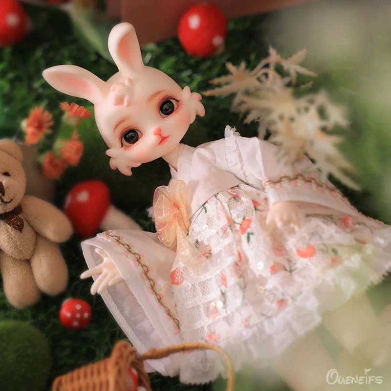 2025 Tsuk Doll BJD 1/6 FenJian Body Cute bunny wears A short A-skirt with wide sleeves High Quality new Doll Surprise Gift for Girls