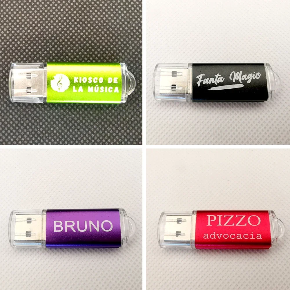 20PCS/lot Metal USB Flash Pen Drive 32GB 4GB 16GB Pendrive 64GB 2025 Music Album Memory Usb Stick 512MB new USB Gift Free Custom