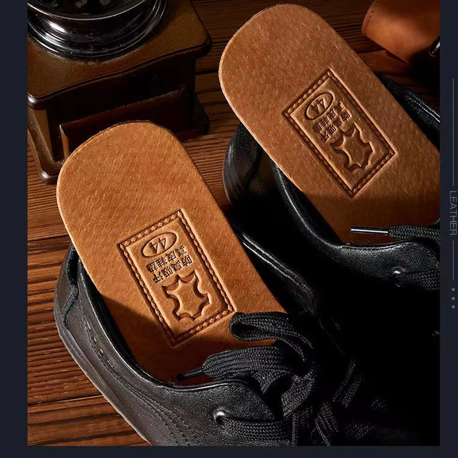 new 1 Pair Ultra Thin Breathable Deodorant Leather Insoles 2025 Large Size 36-45 Absorb Sweat Replacement Inner Soles Shoes Insole Pads