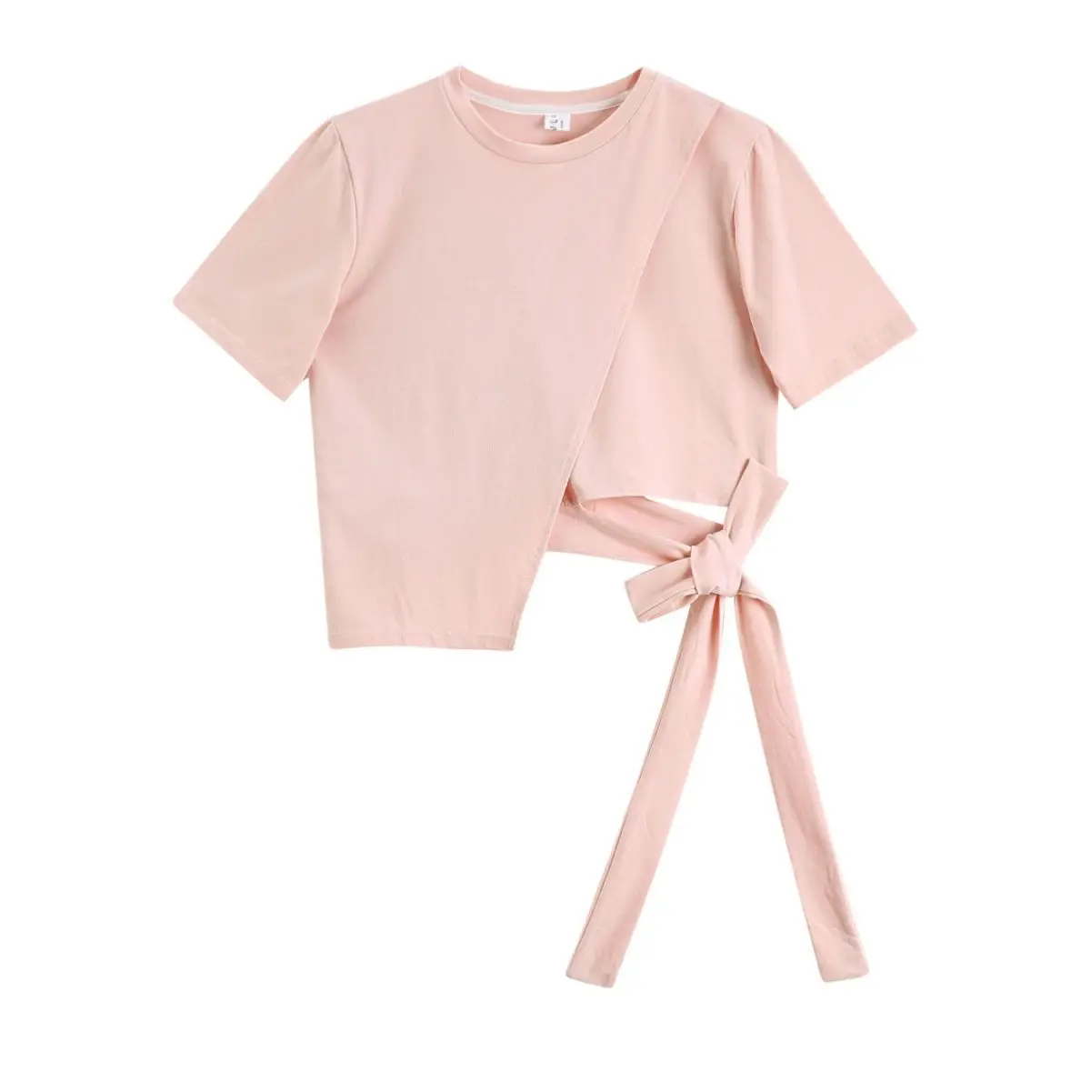 2023 Korean Style Bow Tassel Short Sleeve T-shirt Tops Ruffle 2025 Ruffle Skirt Two-piece Elegant new Women's Skirt Suit Casual Outfits