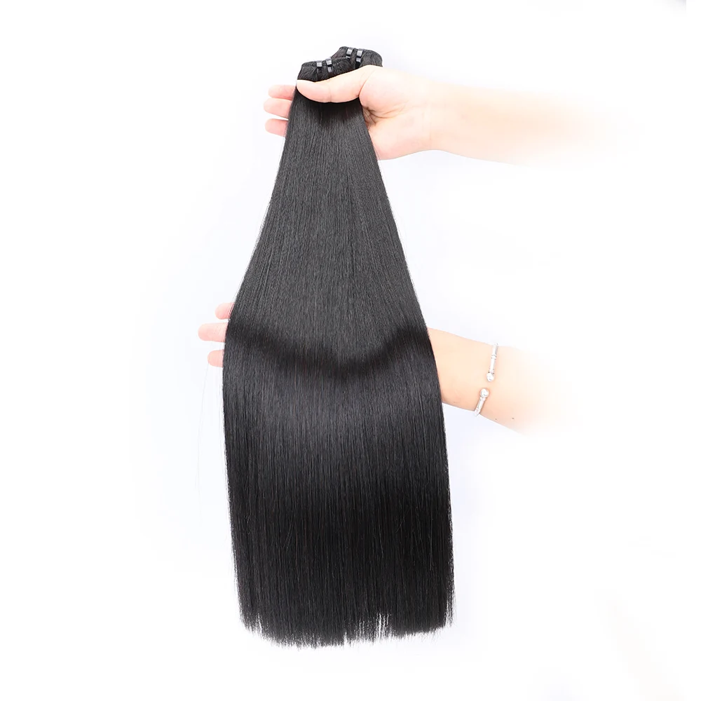 Bone Straight Bundles 2x6 Lace Kim K Closure Virgin Vietnamese Super Double Draw Bone Straight Raw Hair 3 Bundles with Closure
