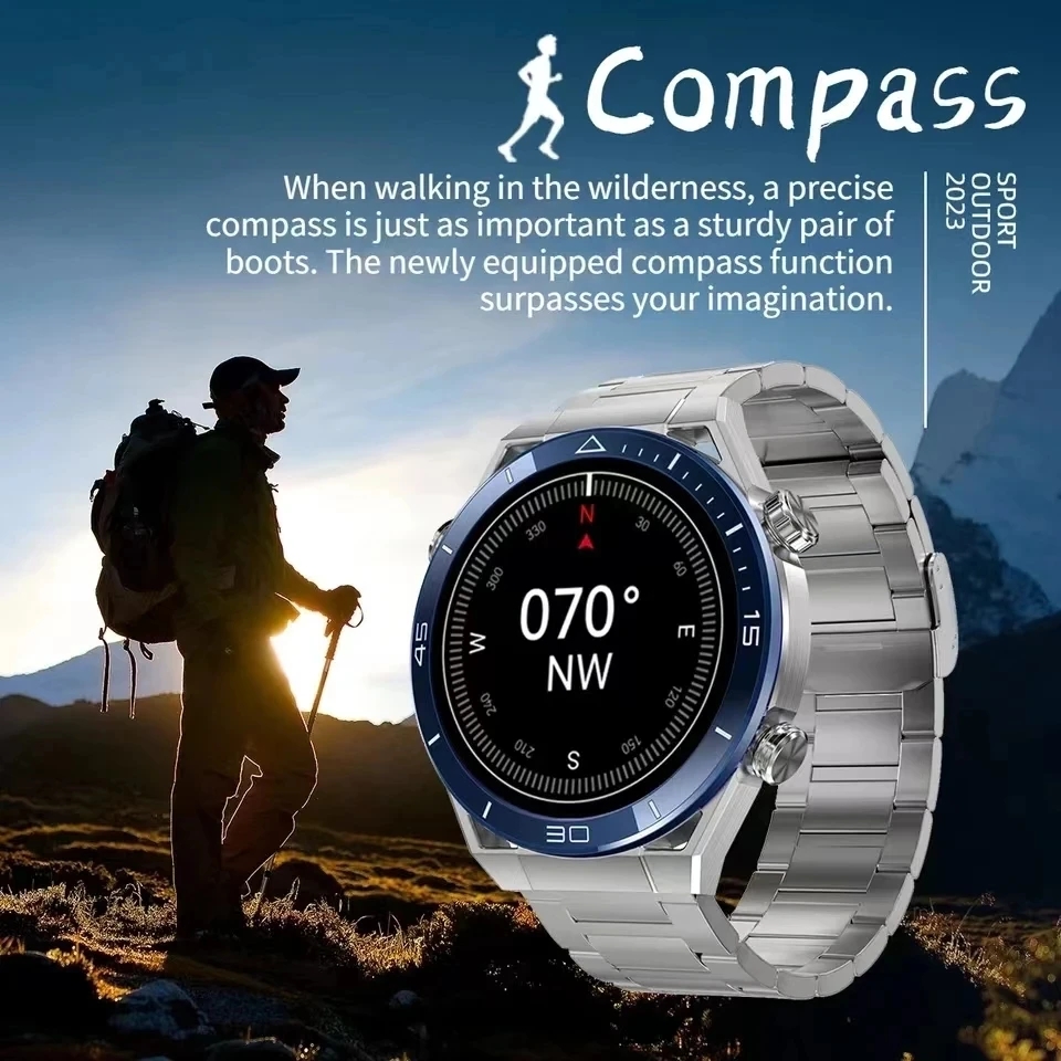 New Men GPS 2024 Smartwatch AMOLED HD Screen Always Display The ddmysmile Time Bluetooth Call Health Waterproof Smartwatch For Android Ios Smile