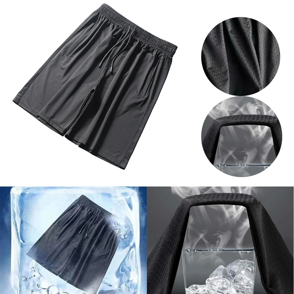 Mens Gym Mesh Basketball Shorts 2025 Athletic new Workout Ultra-Thin Short With Pockets Quick Dry Men Boxers Breathable Trunks Drawstring