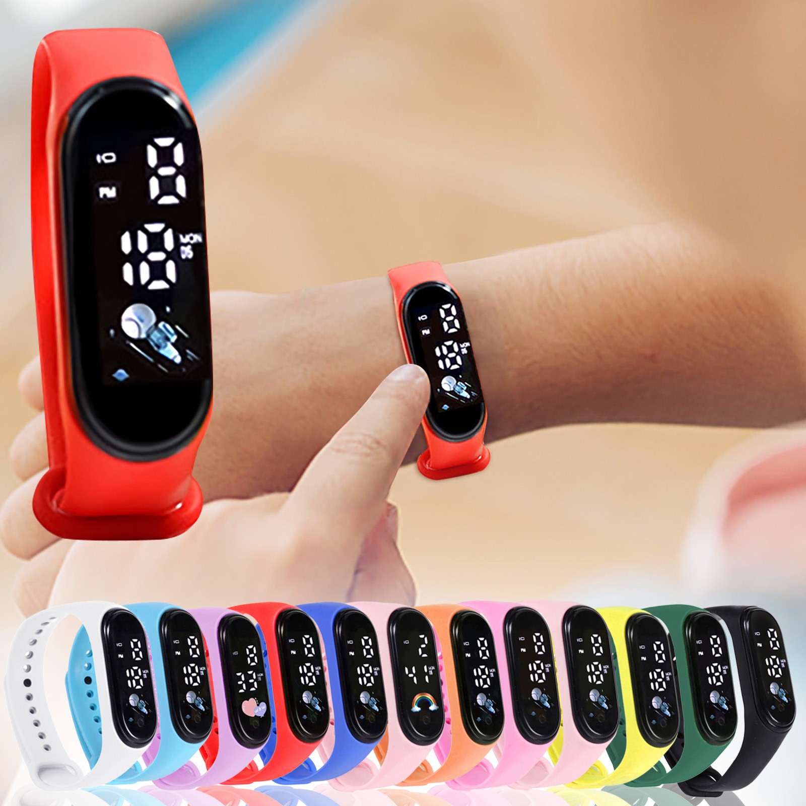 Children's Sports Watch Digital Smartwatch Waterproof Watch Blood Pressure Heart 2025 Rate Monitor Pedometer Health and new Sport Monitor