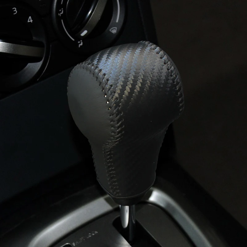 Car Gear Shift Knob Cover For Nissan Qashqai 2008-2015 X-Trail 2008-2013 Leather Gear Shift Grip Handle Case Shift Lever Cover