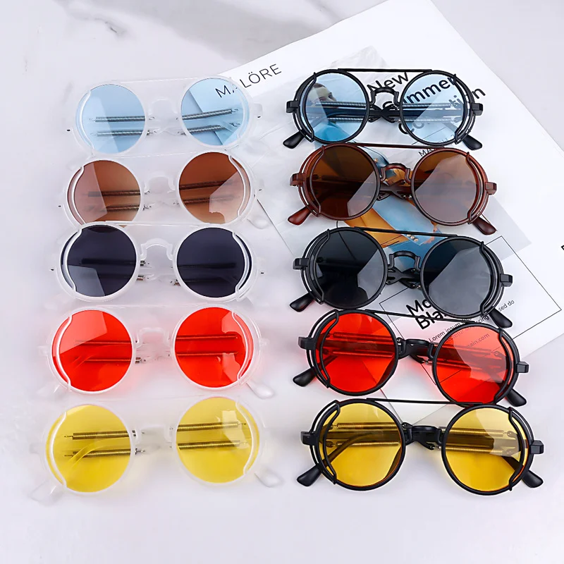 2023 Classic Steampunk Glasses Women Sunglasses Metal Luxury Brand Design Men Eyeglasses Vintage Women Sun Glasses Mirror Uv400