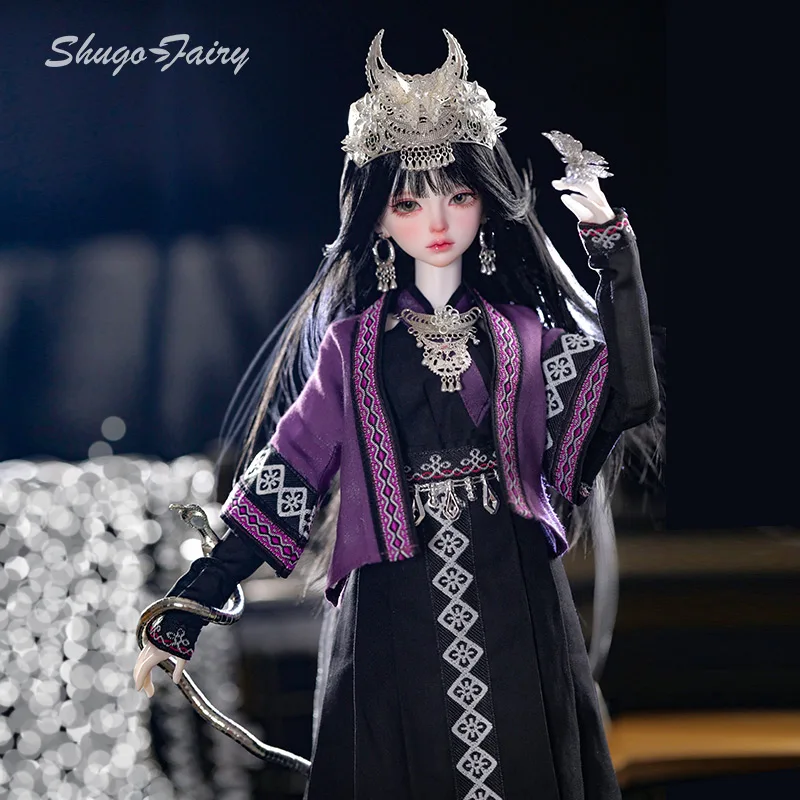 Shuga Fairy 1/4 Kaka Bjd Doll Bariy Body Big Chest Girl Nuwa Messenger Ancient National Atmosphere Jointed Doll