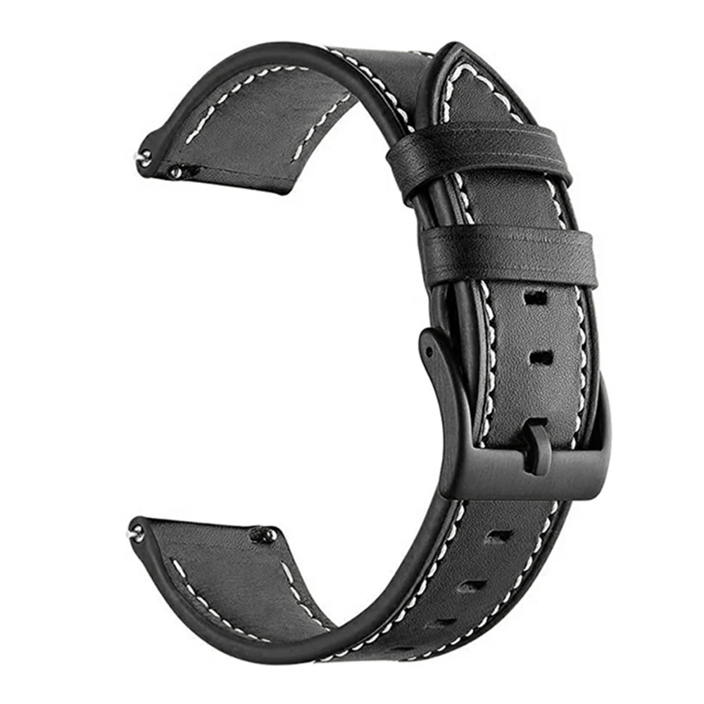 22mm 20mm Leather Smart Watch Band For Garmin Vivoactive 4 3/Venu SQ 2/Forerunner 55/255 245 645 VENU 2 Plus/Venu 2 Plus Straps