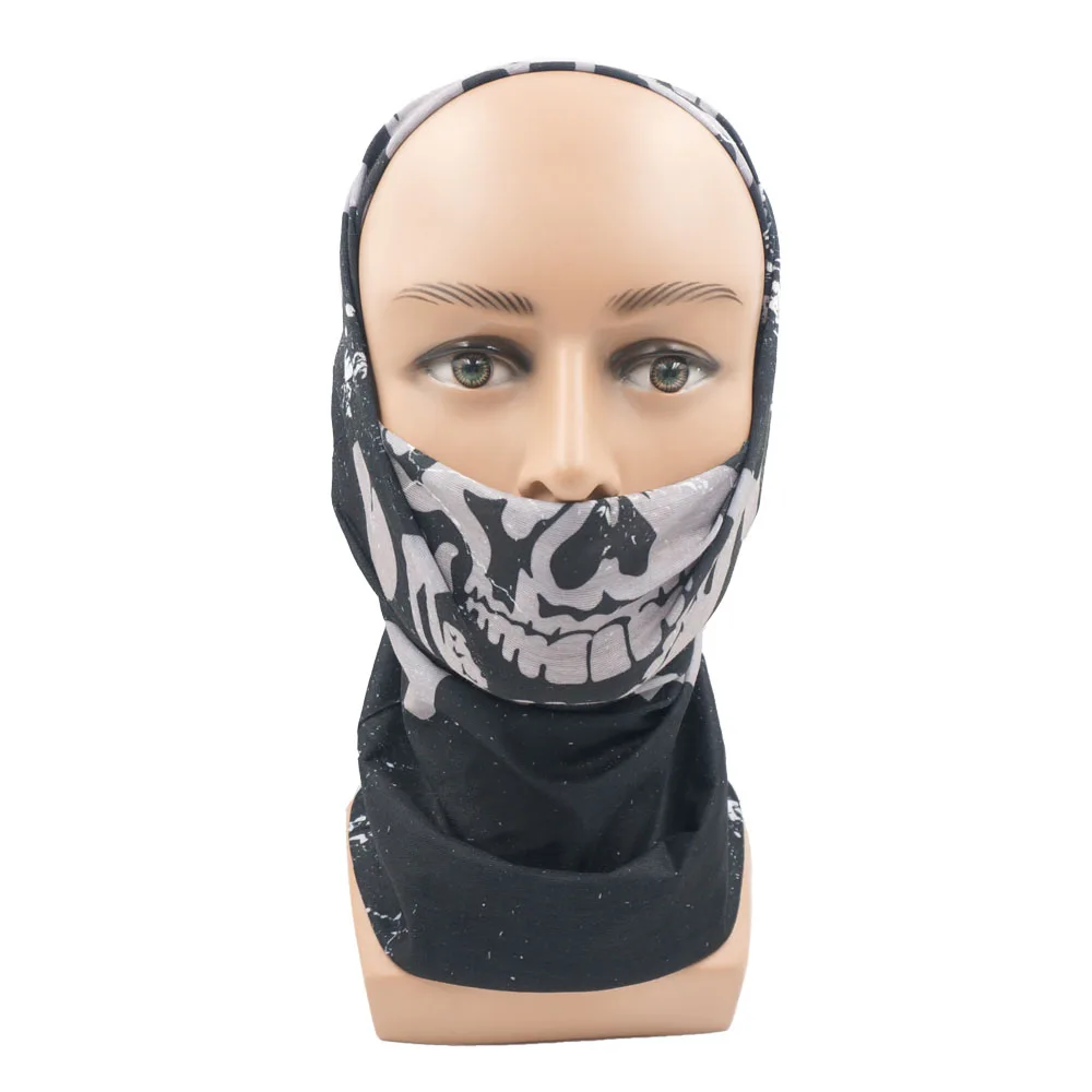 Cosplay Skull Neck Gaiter for Party Quickdry Breathable Art 2025 Painting Movie Black Headscarf for Men new Women Cycling Hiking Bandana