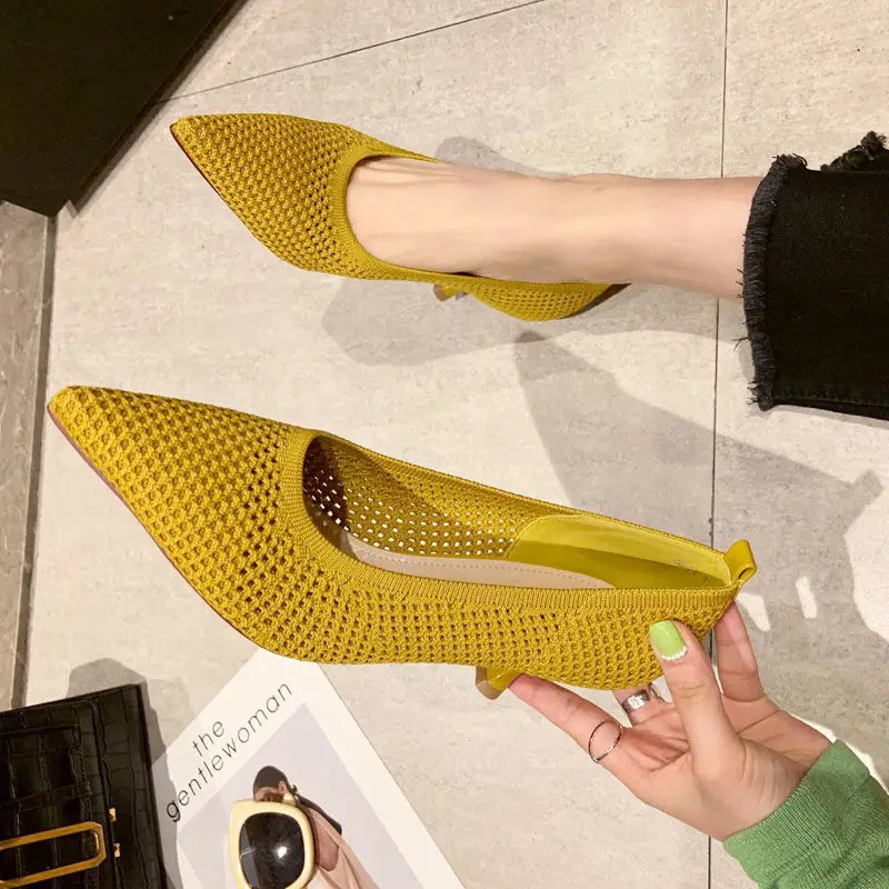 2025 new Women Summer Pumps Comfortable Thin High Heeled Party Stiletto Sexy Single Shoes Flying Woven Mesh Breathable Talon Femme 393f a923