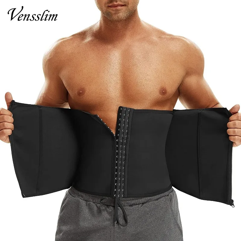Men Waist Trainer Corsets Tummy Control Shapewear Sport Workout Girdle Slimming Body Shaper Sauna Sweat Belt