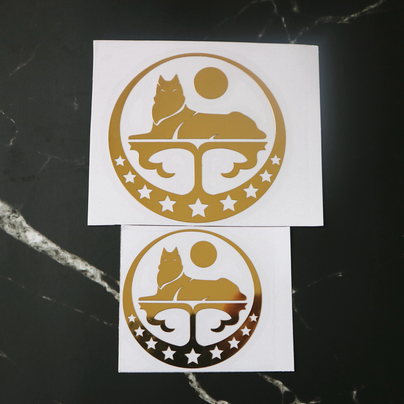 31607# Chechnya Chechen Republic of Ichkeria Chechen wolf cool nickel metal car stickers decals for Car Styling Laptop