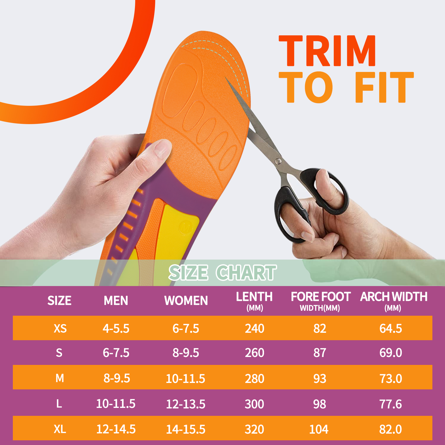 iFia PU Plantar Fasciitis 2025 Pain Relief Men Shock Absorb Orthopedic Insole Women Sneaker new Flat Feet Arch Support Sport Insert