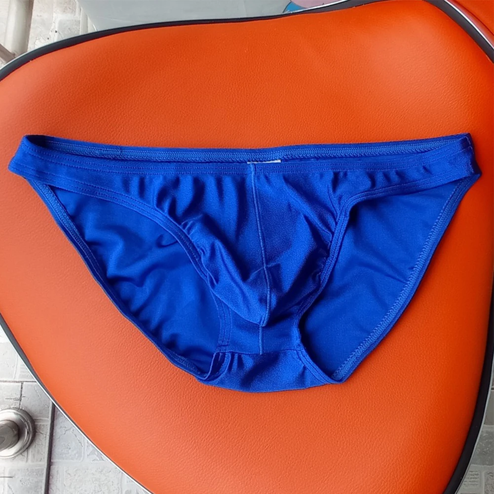 Sexy Men Briefs Casul U Convex Underpants Ultra-thin Bikini Underwear Low Waist Ice 2025 Silk Panties new Calzoncillos High Quality
