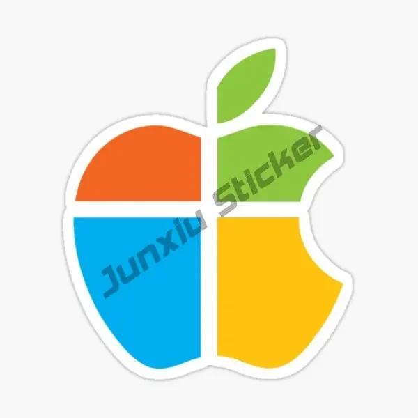 Apple Sticker Laptop DECAL 80s' Retro Logo for Windows, Cars, Trucks, Tool Boxes, laptops, MacBook