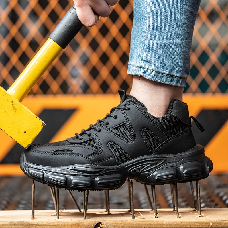 New Women Safety Shoes Anti-smash Anti-puncture Work Shoes Breathable Lightweight new Work Sneakers Indestructible Women 2025 Shoes Boots