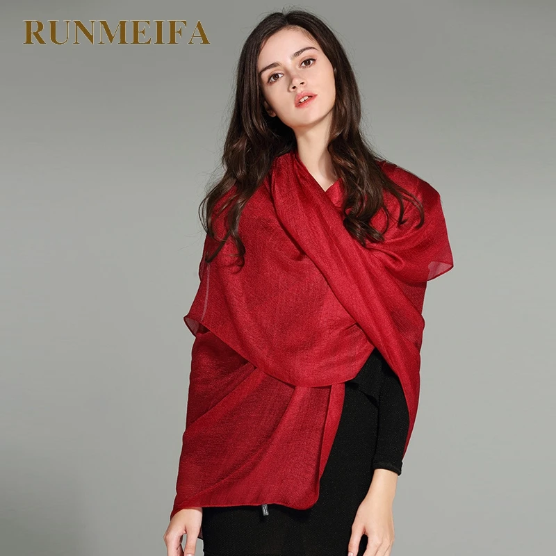 2023 New Pure Color 2025 Linen Women Scarf spring and autumn winter pashmina shawl foulard femme Plus Size Hijab new Stole Scarves