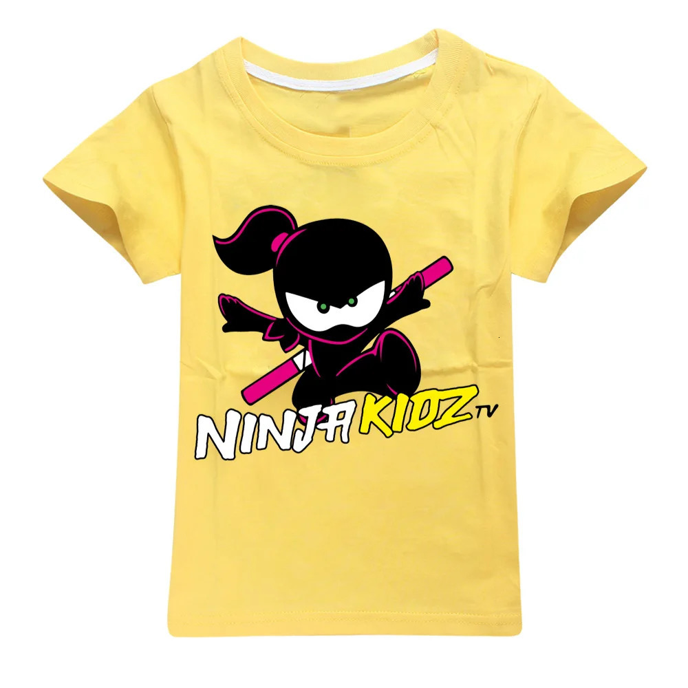Fashion baby NINJA KIDZ Kids Clothes Summer Boys Fashion Short Sleeve TShirt boys graphic tee Baby Girls Tops Children clothes y250607OL4H