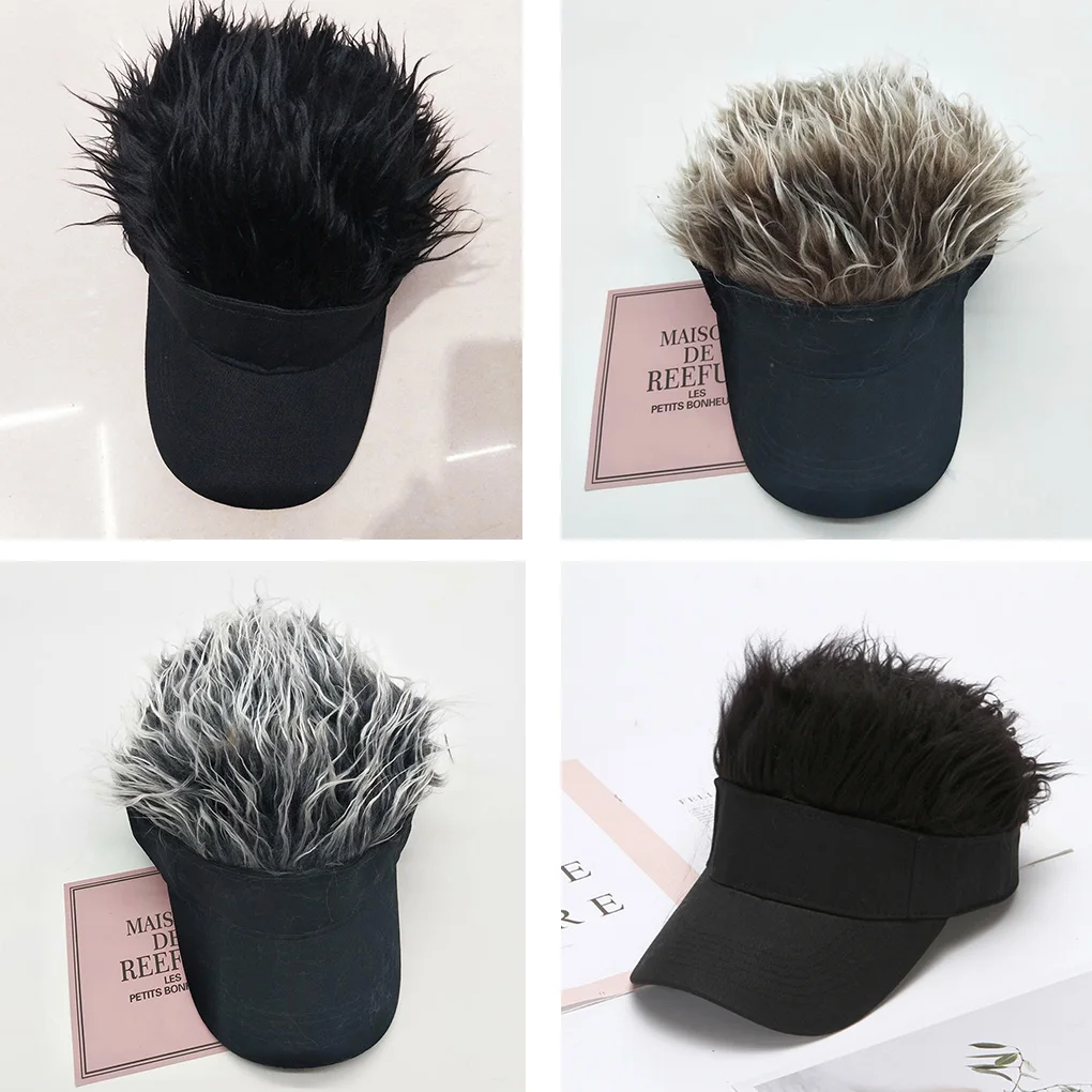 1PC New Baseball Cap With Spiked Hairs Wig Baseball Hat With Spiked Wigs Men new Women Casual Concise 2025 Sunshade Adjustable Sun Visor