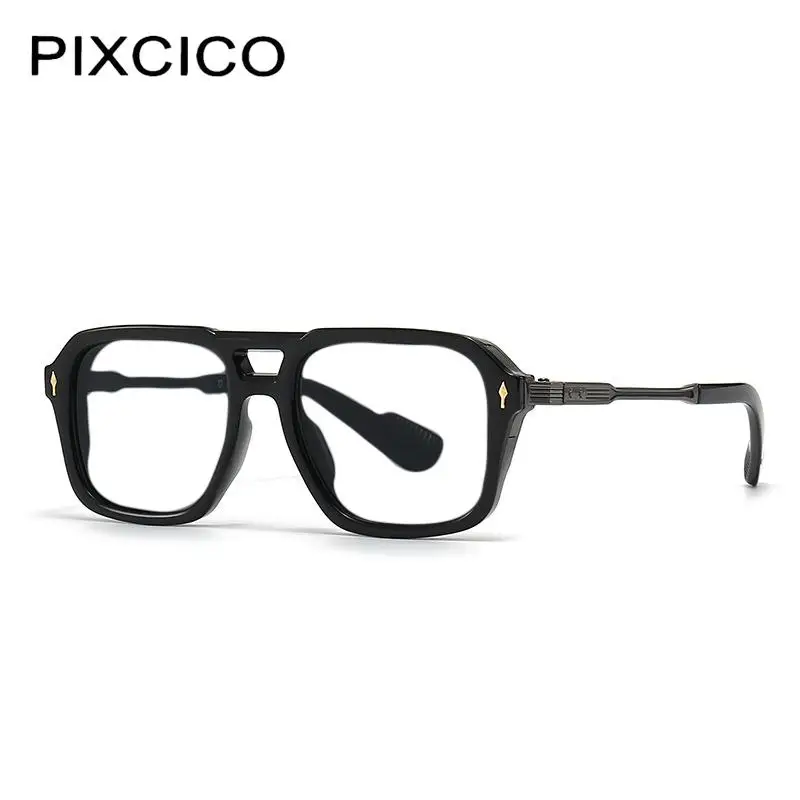 R56879 Men Vintage Pilot Reading Eyeglass Man Brand Rivet Presbyopic Glasses Dioptric +0.5 ~+3.50 Luxury Legs Clear Eyewear