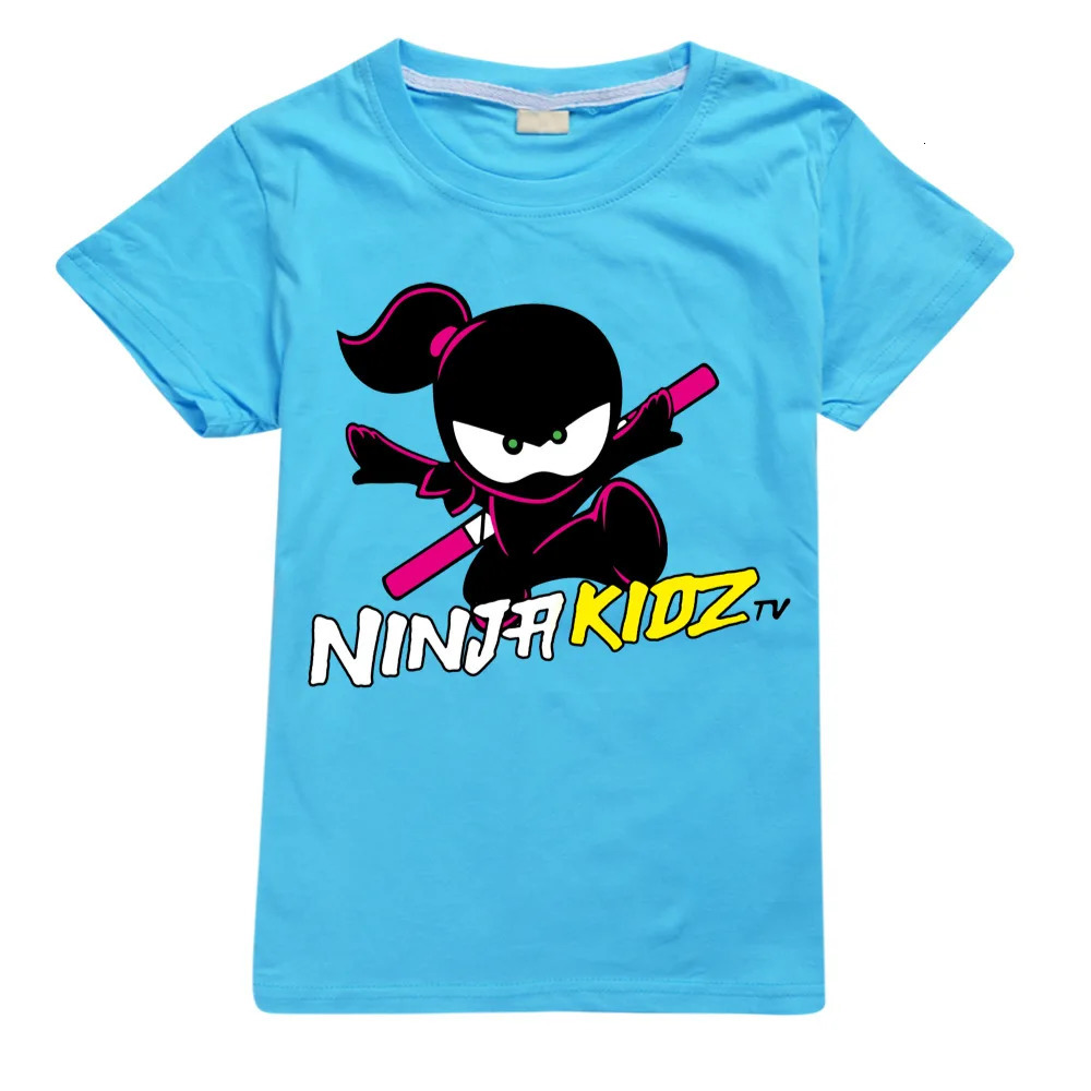 Fashion baby NINJA KIDZ Kids Clothes Summer Boys Fashion Short Sleeve TShirt boys graphic tee Baby Girls Tops Children clothes y250607OL4H