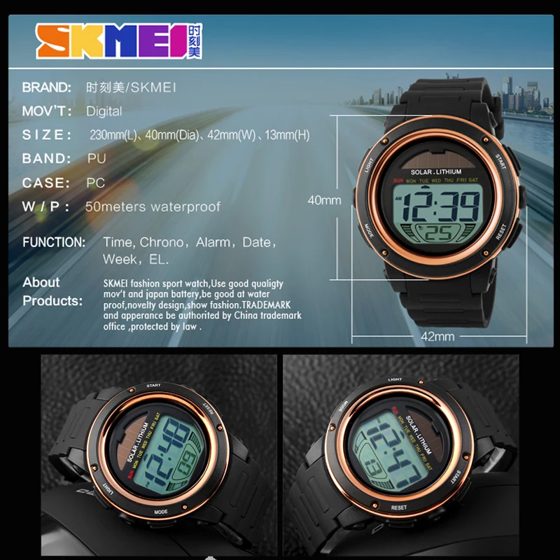 SKMEI 1096 Outdoor Digital Watches Men Chronograph Alarm Waterproof Sport Watch Calendar Date Wristwatch Mens 1025 reloj hombre
