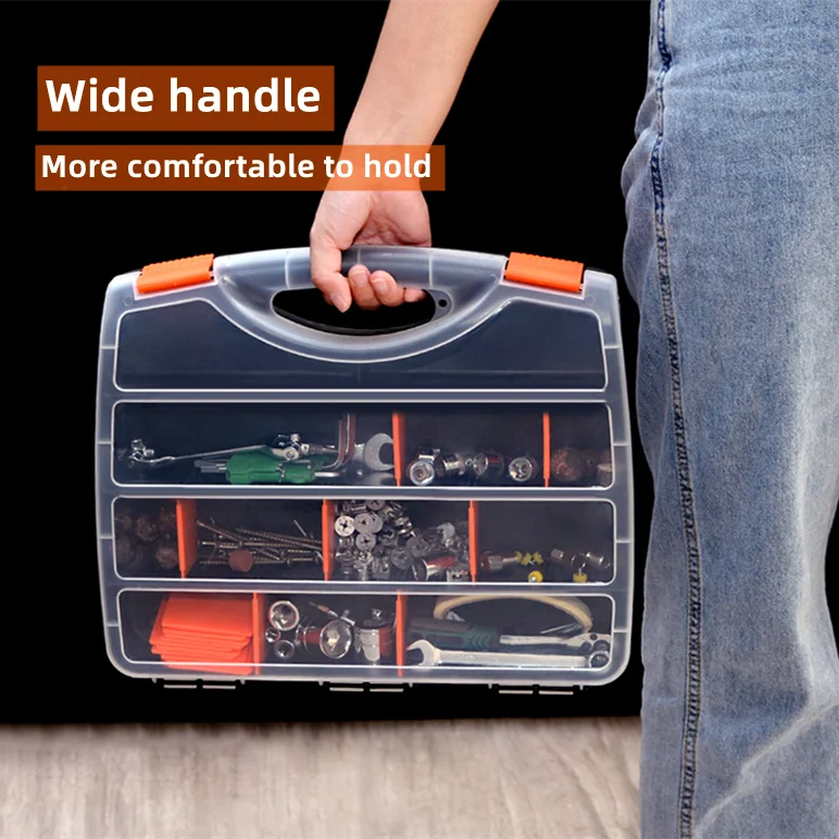 Plastic Tool Box Organizer Parts ToolBox Screw Storage Box Component Tool Organizer Box Hardware Storage Tool Organizer Suitcase