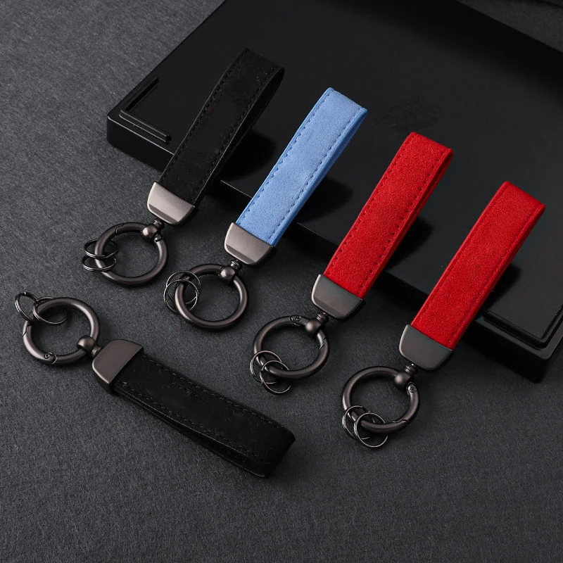 Car Key Chain Rings Metal Leather Keychain Universal Auto Motorcycle Keyring For BMW Mercedes Benz Accessories