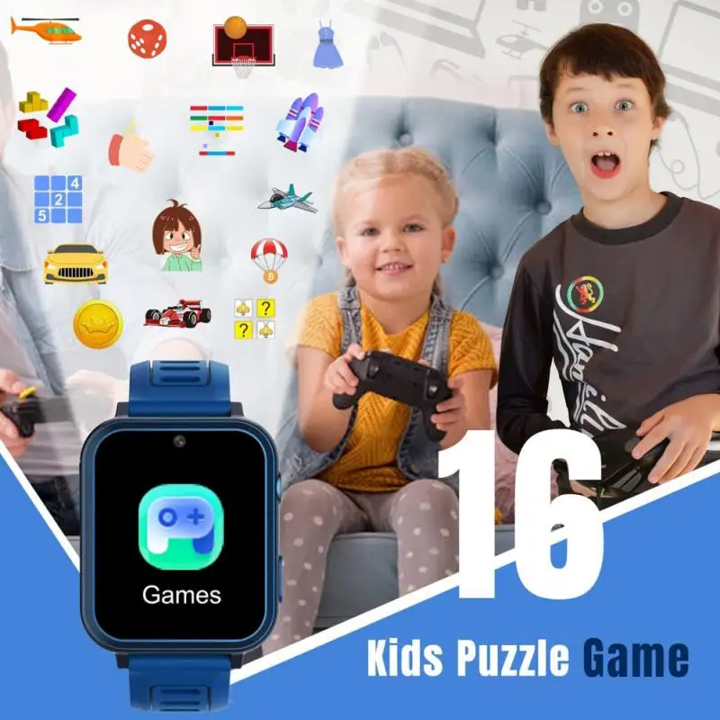 Hot 2025 Kids Smart Watches With 16 new Games Camera Music Alarm Flashlight Step Count Birthday Gifts For Age 3-12 Boys Girls
