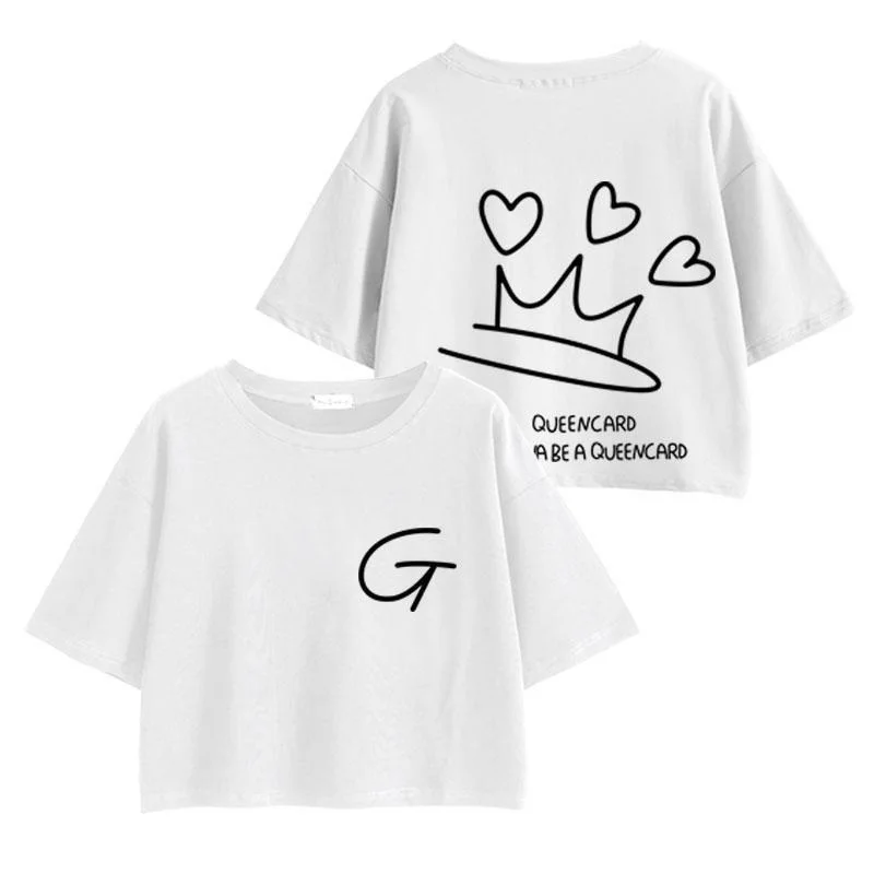2023 Kpop GIDLE I am freeTy T Shirt Kpop Costume (G)I-DLE MIYEON YUQI Same Short Sleeve Tee Top Unisex Clothes For Fans Gift