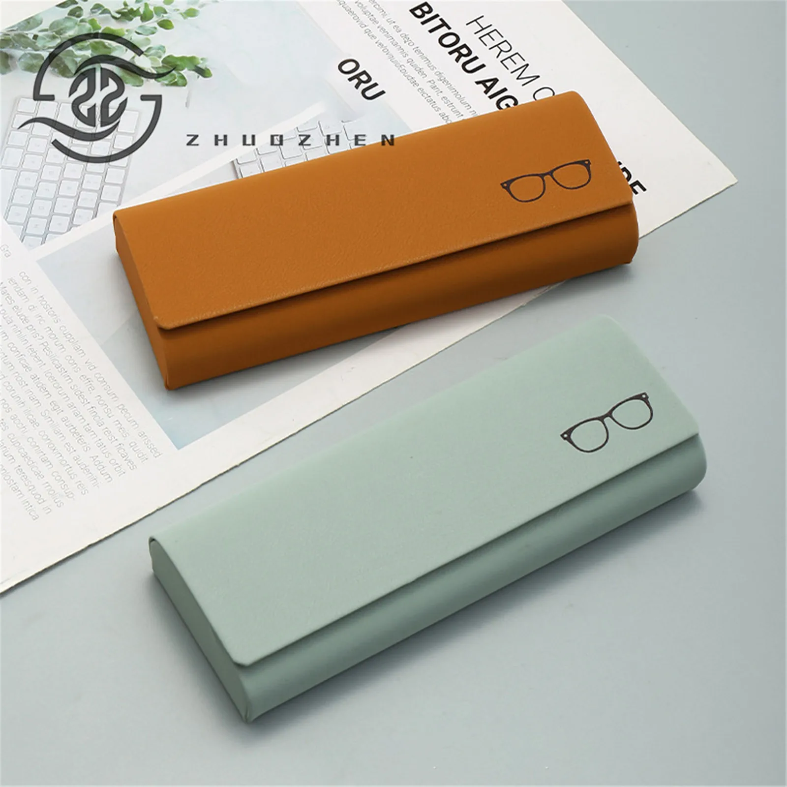 PU Leather Glasses Case Men Women Sunglasses Myopia Presbyopia Storage Box Portable Anti-Pressure Eyeglasses Bag Eyewear Accesso
