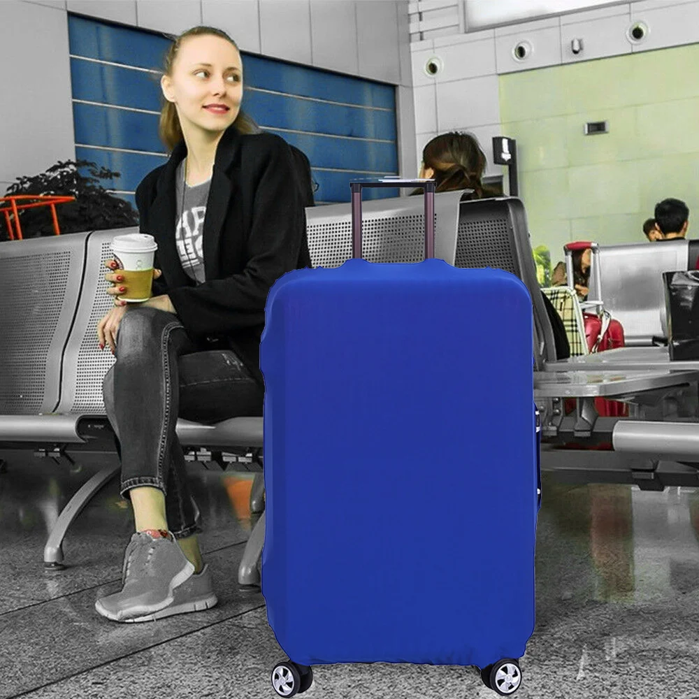Travel Luggage Cover Elastic Trolley Baggage Covers for 18-32" White Letter Print Traveling Accessories Suitcase Protective Case