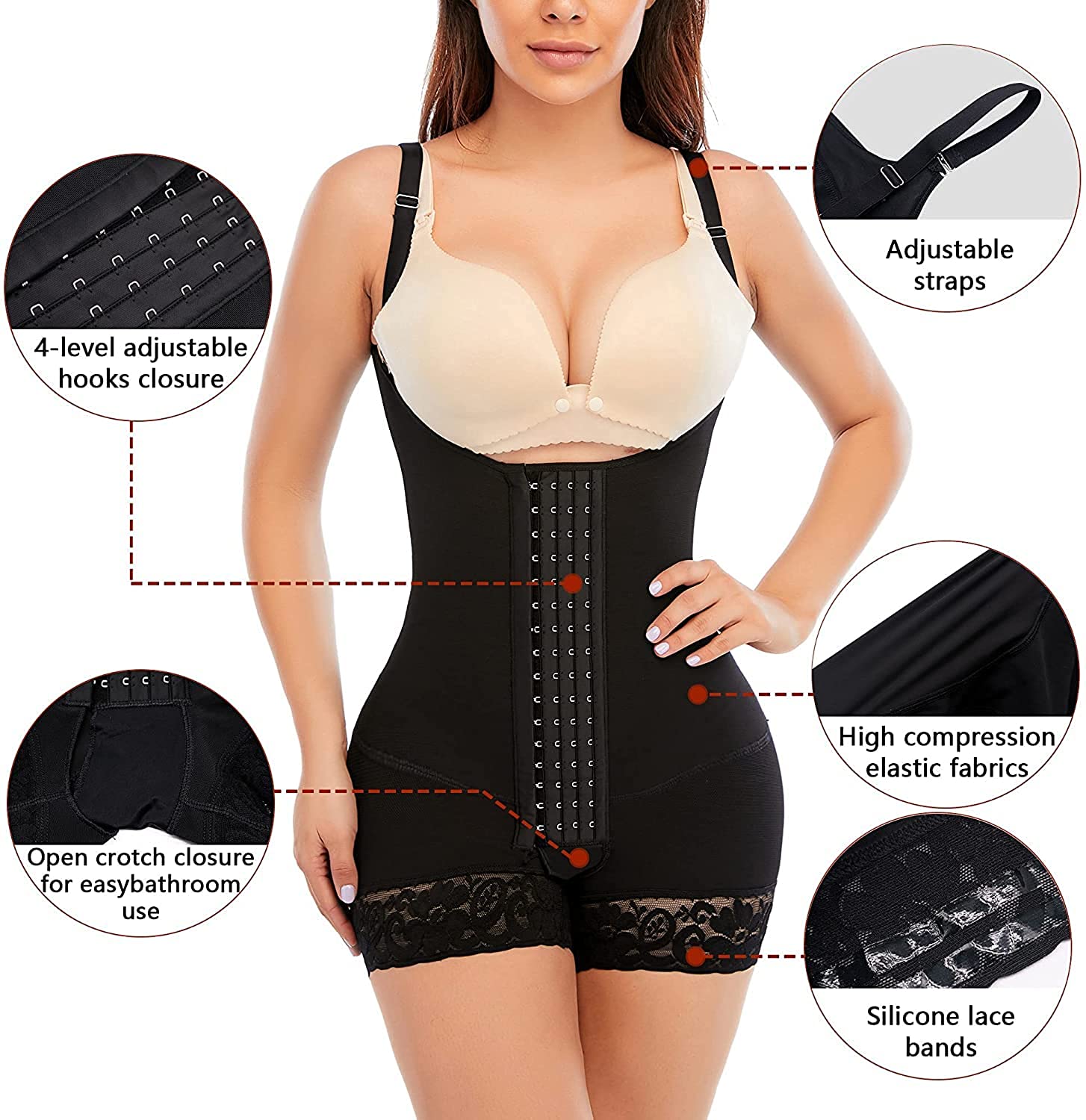 Original Women's Colombian Postpartum Sash Reducers Corset High Girdle For Post-Surgical Use Slimming Sheath Tummy Shapewear