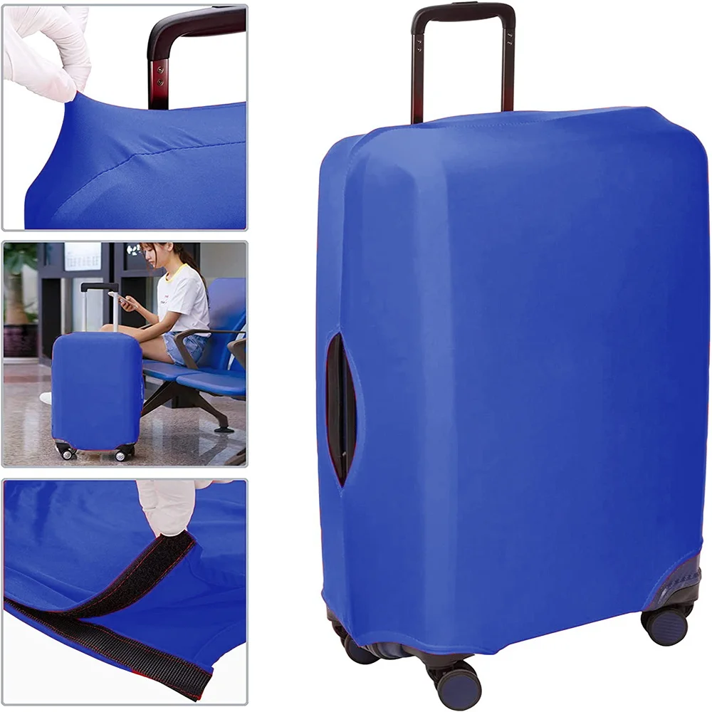 Travel Luggage Cover Elastic Trolley Baggage Covers for 18-32" White Letter Print Traveling Accessories Suitcase Protective Case