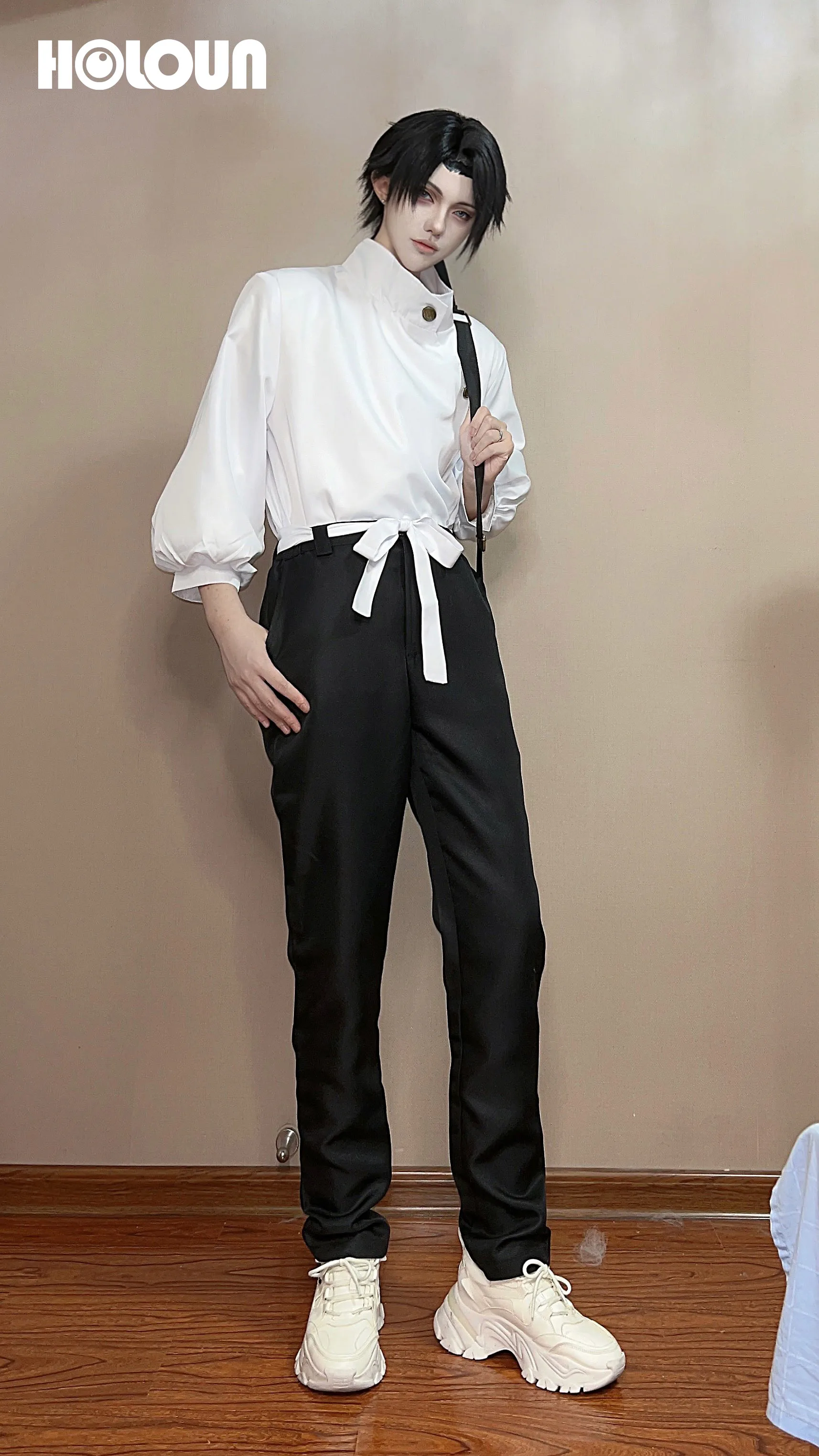 HOLOUN Jujutsu JJK Manga Anime Yuta Okkotsu Cosplay Costume Wig Jacket Pants Uniform Rose Net Synthetic Halloween Christmas